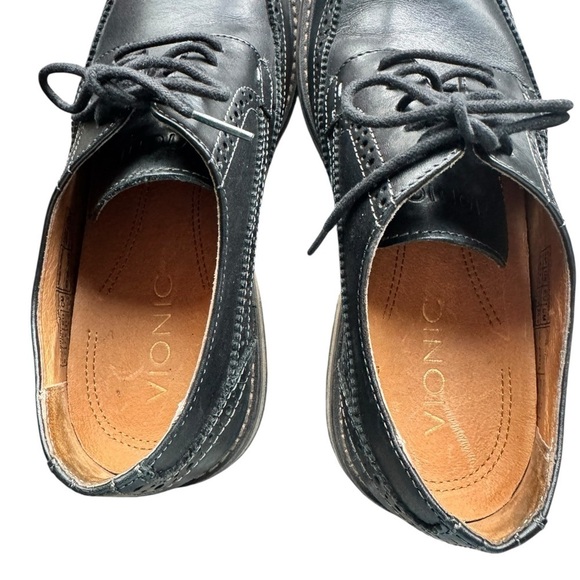 Vionic Men’s Black Leather Wingtip Oxford Dress Shoes Size 8.5 Brogue Classic